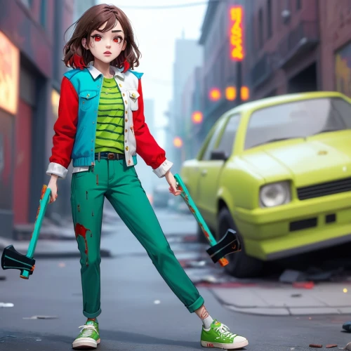 girl and car,vector girl,dva,car hop,emara,shadman,pedestrian,a pedestrian,chako,retro girl,world digital painting,play street,rollergirl,rollerskate,roller skate,digital painting,skater,girl walking away,fashionable girl,dacia,Anime,Anime,Cartoon