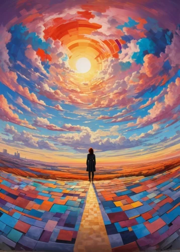 kaleidoscape,dream art,morning illusion,color fields,illusion,kaleidoscope art,360 °,kaleidoscopic,kaleidoscope,world digital painting,surrealism,dubbeldam,virtual landscape,dreamscape,jasinski,psychosynthesis,360 ° panorama,conchoidal,parallel worlds,mostovoy,Illustration,Vector,Vector 07