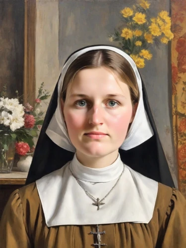 postulant,saint therese of lisieux,begums,clergywoman,ursulines,lacordaire,duchesne,maidservant,foundress,portrait of christi,nunsense,postulants,novitiate,carmelite order,mennonite,nelisse,ursuline,scholastica,suster,lutheranism,Digital Art,Impressionism