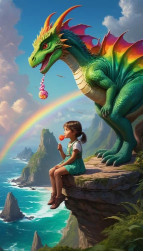 rainbow background,unicorn and rainbow,fantasy picture,rainbow unicorn,rainbow clouds,rainbow,fantasy art,arcobaleno,rainbow colors,dragones,dragonja,rainbows,painted dragon,children's background,dragon of earth,world digital painting,colors rainbow,3d fantasy,rainbow color palette,rainbow at sea,Conceptual Art,Fantasy,Fantasy 11