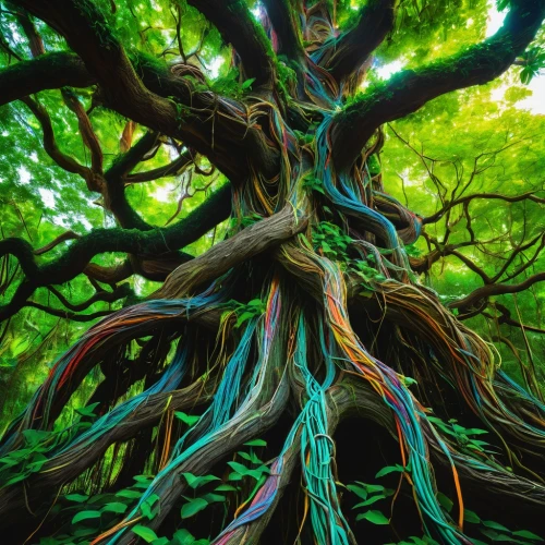 colorful tree of life,celtic tree,magic tree,the roots of trees,dragon tree,tree of life,tree and roots,flourishing tree,roots,banyan,tree root,the roots of the mangrove trees,rooted,uproot,unrooted,plant veins,the japanese tree,trumpet tree,the branches of the tree,branching,Unique,3D,Modern Sculpture