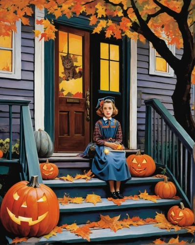 halloween illustration,halloween poster,halloween scene,halloween wallpaper,halloween background,retro halloween,pumpkin autumn,halloween frame,vintage halloween,october,autumn decoration,halloween decoration,autumn theme,pumpkins,halloween vector character,autumn pumpkins,seasonal autumn decoration,jack o'lantern,jack o' lantern,halloween pumpkin gifts,Art,Artistic Painting,Artistic Painting 38
