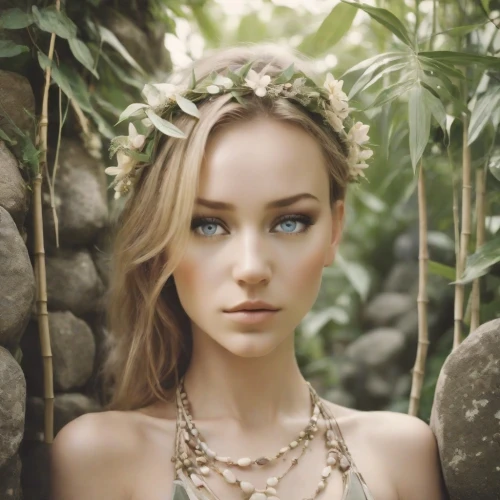 flower crown,elven,faerie,bridal jewelry,elven flower,galadriel,girl in a wreath,fairy queen,spring crown,jessamine,adorned,seelie,faery,laurel wreath,beautiful girl with flowers,enchanting,aphrodite,dryads,adornment,flower crown of christ,Photography,Polaroid