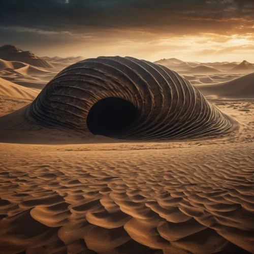 sandworm,arrakis,sandworms,dune,dune landscape,sarlacc,admer dune,shifting dunes,stone desert,capture desert,desert landscape,desert desert landscape,viewing dune,crescent dunes,the desert,arid landscape,fremen,alien planet,dune sea,sand waves,Photography,General,Fantasy