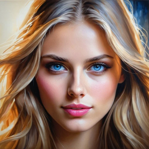 world digital painting,women's eyes,photo painting,girl portrait,behenna,portrait background,young woman,airbrush,photorealist,donsky,digital painting,airbrushing,blue eyes,mystical portrait of a girl,blonde woman,romantic portrait,fantasy portrait,airbrushed,beautiful young woman,art painting,Art,Artistic Painting,Artistic Painting 29