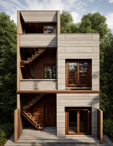 wooden house,timber house,sketchup,house drawing,cubic house,3d rendering,inverted cottage,modern house,passivhaus,revit,frame house,treehouses,forest house,habitational,two story house,cantilevers,house in the forest,deckhouse,dunes house,chalet,Architecture,Villa Residence,Transitional,Prairie Style