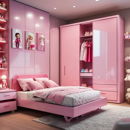 walk-in closet,the little girl's room,wardrobes,bedrooms,bedroom,closet,doll house,quarto,women's closet,modern room,chambre,baby room,closets,great room,sleeping room,beauty room,kids room,children's bedroom,mudroom,color pink,Photography,General,Realistic