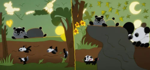 cartoon forest,buni,riverclan,woodland animals,tapirs,forest animals,cartoon video game background,civets,locoroco,okapis,genets,shadowclan,cow herd,racoons,two cows,thunderclan,skyclan,raccoons,skunks,animals hunting,Photography,General,Realistic