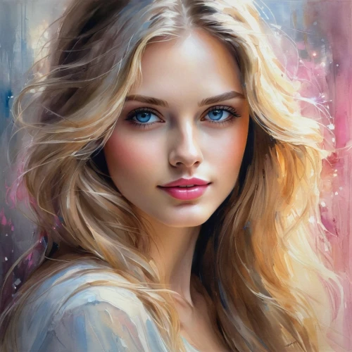 romantic portrait,girl portrait,photo painting,donsky,art painting,behenna,world digital painting,fantasy portrait,young woman,mystical portrait of a girl,blonde woman,oil painting,blond girl,digital painting,girl drawing,portrait background,oil painting on canvas,portrait of a girl,beautiful young woman,blonde girl,Illustration,Paper based,Paper Based 11