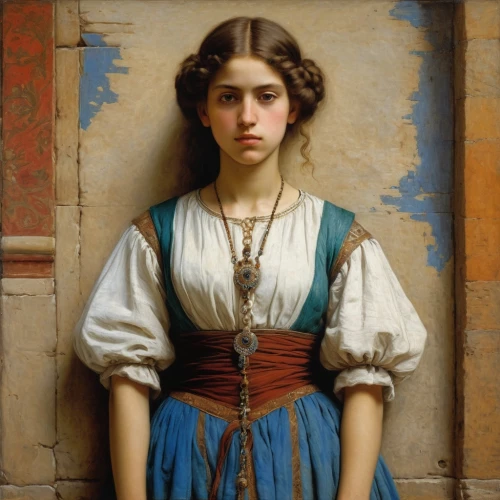 portrait of a girl,perugini,bouguereau,young woman,girl with cloth,lucquin,young girl,dossi,girl in cloth,guccione,waterhouse,portrait of a woman,knippa,girl with bread-and-butter,margetts,pistole,young lady,girl in a long dress,nelisse,auguste,Art,Classical Oil Painting,Classical Oil Painting 42