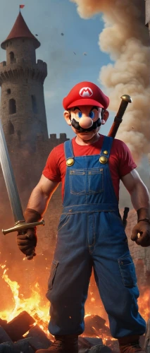 marios,mario,mario bros,super mario brothers,grimaldo,plumber,wario,smo,plumbers,hammerman,engi,lumbers,ness,barik,chua,ssb,barbarino,smashnova,pyro,mercenario,Illustration,Realistic Fantasy,Realistic Fantasy 27