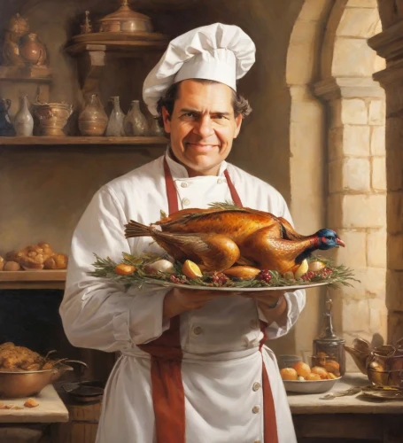 chef,dwarf cookin,cholent,leinart,pastry chef,mastercook,men chef,emeril,thanksgiving background,turkish cuisine,czech cuisine,bouley,deluise,quenelles,diresta,foodmaker,boulud,roasted duck,bocuse,restaurateur,Digital Art,Impressionism