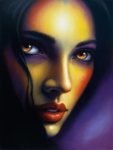 paschke,welin,tretchikoff,nielly,sombra,mystical portrait of a girl,jaundice,oil painting on canvas,lacombe,viveros,woman face,fantasy portrait,jeanneney,heslov,oil painting,airbrush,nightshade,overpainting,la violetta,woman's face,Illustration,Realistic Fantasy,Realistic Fantasy 32
