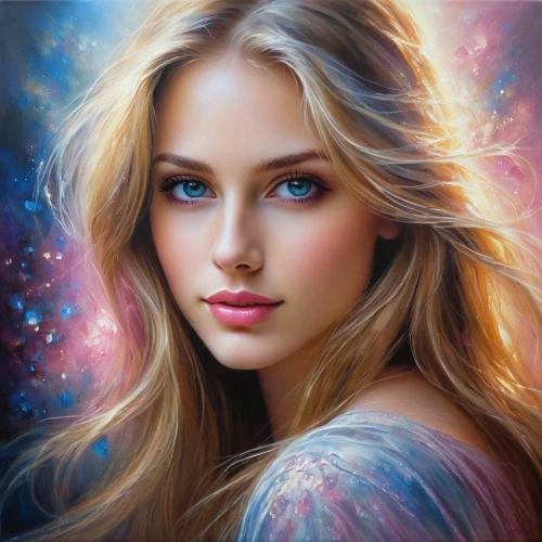 fantasy portrait,mystical portrait of a girl,romantic portrait,fantasy art,world digital painting,portrait background,girl portrait,behenna,digital art,photo painting,fantasy picture,young woman,digital painting,colorful background,art painting,beautiful young woman,romantic look,girl drawing,digital artwork,boho art,Conceptual Art,Daily,Daily 32