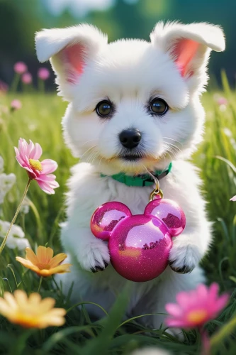 cute puppy,canine rose,cute animals,flower animal,cheerful dog,cute animal,flower background,pomeranian,easter dog,toy dog,dog pure-breed,white dog,huichon,cute baby,beautiful flower,kawaii animals,blossom kitten,little flower,spring background,valentine flower,Conceptual Art,Sci-Fi,Sci-Fi 11