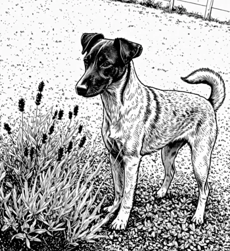 rat terrier,basenji,dog illustration,lurcher,dog line art,dog drawing,dog poison plant,pinscher,sighthound,canidae,heeler,catahoula,pixton,jack russell,nimruz,kishu,borzou,jack russell terrier,red heeler,pet portrait,Design Sketch,Design Sketch,Black and white Comic