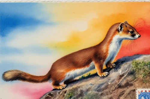 coatis,watercolour fox,south american gray fox,coati,guanacos,firefox,mustelidae,patagonian fox,dholes,vulpes vulpes,indian palm squirrel,colored pencil background,water marten,fox stacked animals,camaleon,lemur,dhole,sciuridae,steenbok,ringtail,Photography,General,Realistic