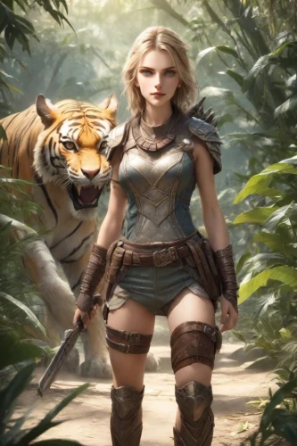 female warrior,tigress,cat warrior,cheetor,huntress,kittani,fantasy picture,simara,panthera,amazonian,zira,bdo,cirta,wild cat,fantasy warrior,warrior woman,asian tiger,liora,hedgehunter,rengo,Photography,Realistic