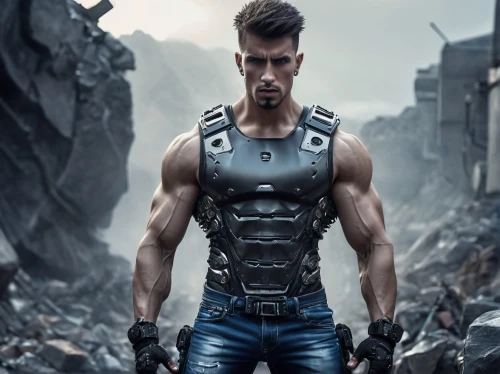 riddick,kenshiro,hrithik,krrish,hypermasculine,tool belt,hurlant,bandolier,jackman,steel man,action hero,armorlike,adamantium,leatherman,wightman,chappie,ferrigato,rockhold,daken,kos,Conceptual Art,Sci-Fi,Sci-Fi 03