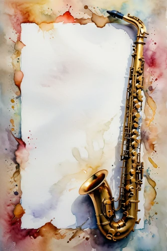 saxophone,tenor saxophone,drawing trumpet,saxophonist,saxophone playing man,saxophone player,man with saxophone,wind instrument,saxhorn,flugelhorn,fanfare horn,brass instrument,saxman,instrument,clarinet,wind instruments,saxophonists,embouchure,instrument music,watercolor background,Photography,General,Fantasy