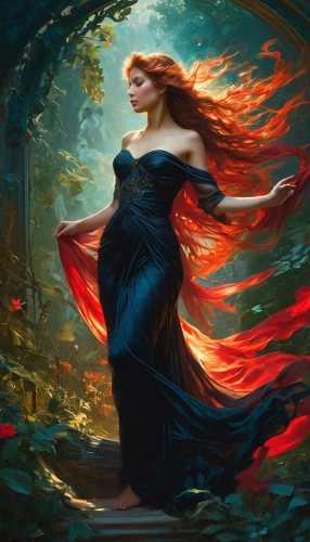 melisandre,persephone,rusalka,beltane,titania,fantasy picture,epica,huiraatira,fantasy portrait,fantasia,flame spirit,girl in a long dress,merida,fiery,fire dancer,fantasy art,seelie,fantasy woman,sirenia,adagio,Conceptual Art,Fantasy,Fantasy 05