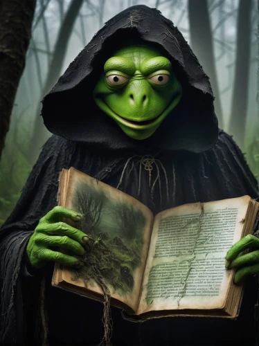 spellbook,perroncel,elphaba,magic grimoire,borga,leaupepe,greeniaus,kermit,skadden,tegmark,magic book,iorek,grimoire,bookwalter,erkek,unkei,boggart,lectura,woman frog,frog background,Illustration,Black and White,Black and White 17