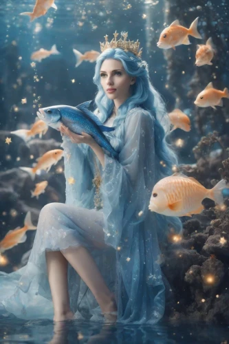 amphitrite,fantasy picture,undine,naiad,sirene,naiads,fathom,the sea maid,atlantica,nereids,underwater background,god of the sea,fairy queen,melusine,the snow queen,aquaria,fairy tale character,fantasy art,fantasia,water nymph,Photography,Natural