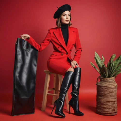 red coat,redcoat,lady in red,roitfeld,overcoats,red bag,leather hat,yelle,leather boots,tracee,red cape,red shoes,fashion shoot,stiletto-heeled shoe,scherzinger,woman in menswear,streitfeld,gentlewoman,instyle,overcoat,Photography,General,Commercial