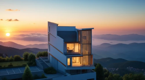 sky apartment,hushan,laoshan,huangshan,danyang eight scenic,kadoorie,mussoorie,huangshan mountains,residential tower,penthouses,xiangshan,alishan,house in mountains,tigers nest,observation tower,huashan,mountain sunrise,the observation deck,observation deck,cubic house,Photography,General,Realistic