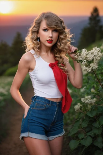 swiftlet,countrygirl,swifty,tay,red white,taytay,reputation,taylor,jeans background,in the tall grass,red background,countrywoman,straw field,red white blue,farm girl,taylori,photo shoot with edit,countrified,aylor,country song,Illustration,Abstract Fantasy,Abstract Fantasy 22