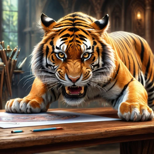 tigerish,bengal tiger,tigert,tyger,chestnut tiger,stigers,tigress,tigar,tigr,tigre,harimau,tigerle,asian tiger,type royal tiger,tiger,tigers,tiger head,tiger png,sumatran tiger,tige,Illustration,Realistic Fantasy,Realistic Fantasy 01