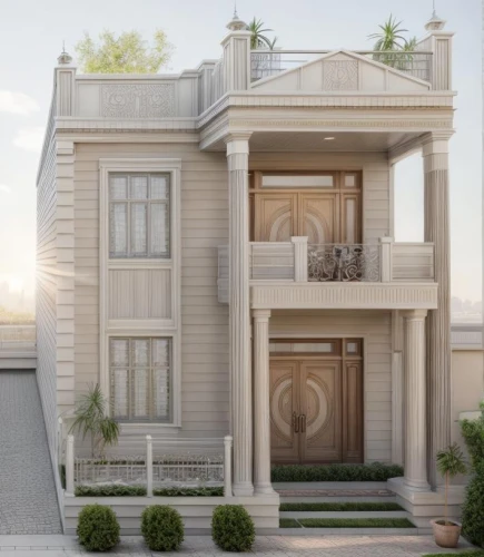 house with caryatids,garden elevation,3d rendering,exterior decoration,sursock,two story house,model house,persian architecture,house front,residential house,large home,house facade,hovnanian,mcmansion,egyptian temple,modern house,villa,private house,palladian,luxury home,Common,Common,Natural