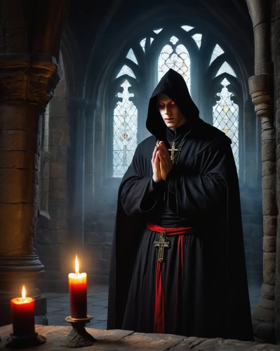 cadfael,compline,penitential,monastic,cloistered,candlemas,benedictine,the abbot of olib,vicar,man praying,vocations,hospitaller,ecclesiastic,liturgical,benedictines,prayerful,prioress,coadjutor,priest,nunnery,Illustration,Realistic Fantasy,Realistic Fantasy 03