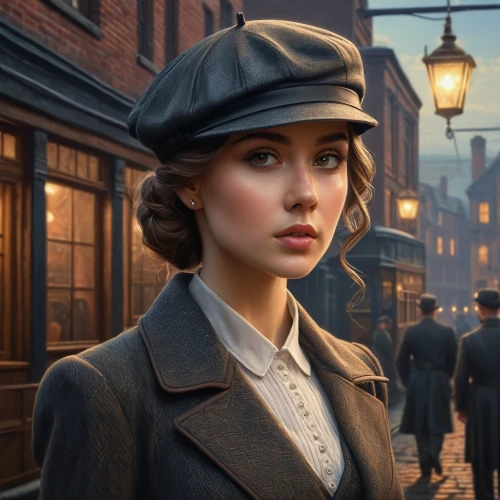 liesel,victoriana,quirine,deakins,edwardian,tuppence,evacuee,suffragette,british actress,the victorian era,adaline,bowler hat,edwardians,victorianism,karenina,quirke,eponine,victorian style,rosalyn,victorian lady,Illustration,Realistic Fantasy,Realistic Fantasy 27