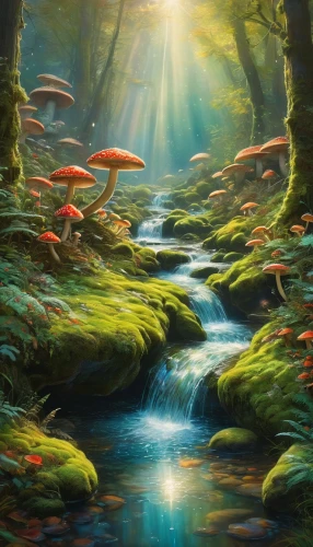 forest fish,koi pond,fantasy picture,fairy forest,fantasy landscape,underwater landscape,underwater oasis,koi,fairy world,koi fish,school of fish,poissons,underwater background,fishes,nature background,world digital painting,nature wallpaper,fish in water,clear stream,semiaquatic,Conceptual Art,Fantasy,Fantasy 05