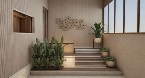 hallway space,contemporary decor,bamboo plants,modern decor,wooden stair railing,interior modern design,patterned wood decoration,entryway,wall panel,entryways,3d rendering,outside staircase,interior decoration,garden design sydney,wooden stairs,stucco wall,stairwell,wall plaster,bamboo frame,wall light,Common,Common,Natural