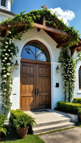 entryway,entryways,garden door,grape vines,house entrance,garden elevation,grape vine,entranceway,exterior decoration,front door,beautiful home,front gate,passion vines,yountville,entranceways,door wreath,driveways,grapevines,rose arch,stucco wall,Photography,General,Realistic