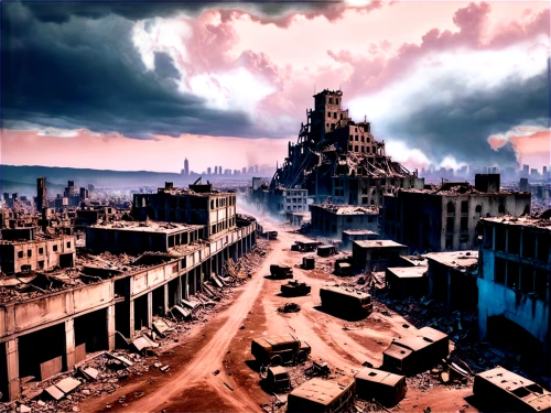 destroyed city,post-apocalyptic landscape,stalingrad,apocalyptic,post apocalyptic,gunkanjima,aleppo,homs,ezzor,cosmodrome,fallujah,apocalypse,shatila,kurilsk,tiberian,apocalypso,warworld,apocalyptically,osgiliath,syria,Illustration,Black and White,Black and White 03