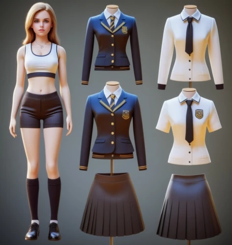 uniforms,police uniforms,a uniform,school clothes,derivable,uniform,kantai collection sailor,women's clothing,dressup,ladies clothes,attires,anime japanese clothing,3d model,outfits,navy suit,clothing,school skirt,trinian,zettai,clothes,Photography,General,Realistic