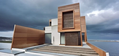 snohetta,cubic house,dunes house,corten steel,cube stilt houses,modern architecture,cube house,modern house,wooden house,weatherboard,wooden facade,deckhouse,penthouses,cantilevered,weatherboards,wooden sauna,topolobampo,frame house,beach house,timber house,Photography,General,Realistic