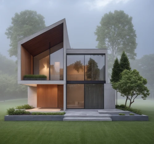 modern house,cubic house,3d rendering,modern architecture,prefab,passivhaus,cube house,frame house,smart house,mid century house,renderings,render,electrohome,prefabricated,sketchup,renders,house shape,corten steel,archidaily,revit,Photography,General,Realistic
