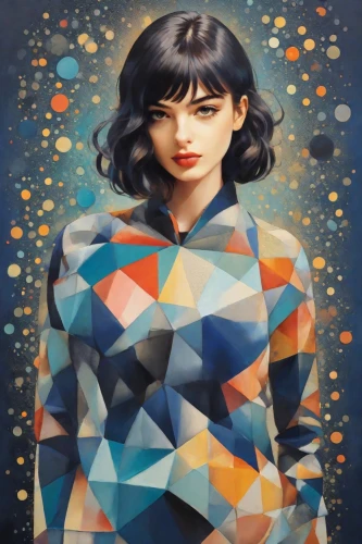 kimbra,fashion vector,portrait background,world digital painting,digital art,digiart,kaleidoscope art,akhmatova,polygonal,utada,vector art,jasinski,digital artwork,colored pencil background,triangles background,painting pattern,digital painting,vector graphic,fantasy portrait,vector illustration,Digital Art,Poster