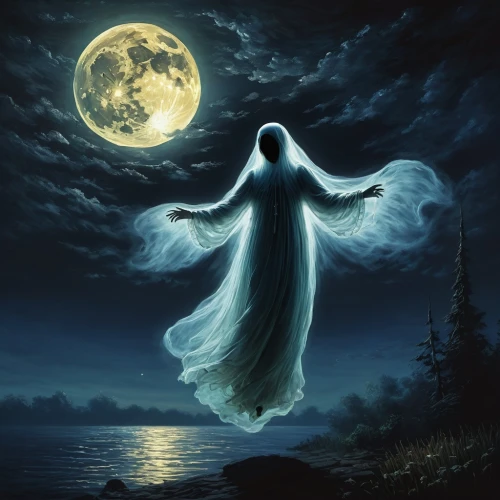 moonbeam,blue moon,moonchild,moonbeams,moondance,moonsorrow,sleepwalker,moonglow,full moon,ghostley,selene,mediumship,moonshadow,magick,moonlit night,fantasma,moonlit,dreamtime,full moon day,fantasy picture,Art,Artistic Painting,Artistic Painting 04