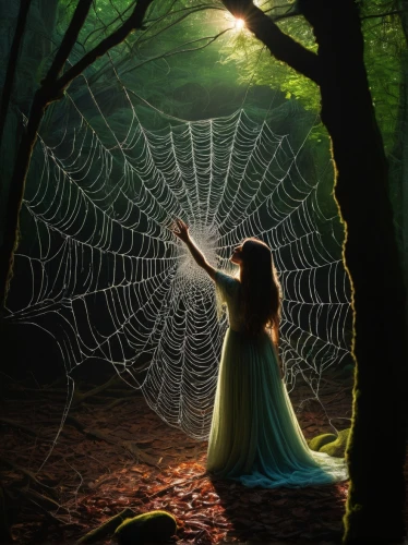 spider silk,spiderweb,spider web,spider's web,arachne,spider net,shelob,spiderwebs,cobweb,cobwebbed,web,faery,arachnologist,spidery,webbed,spider the golden silk,gossamer,dreamcatcher,diadem spider,mood cobwebs,Illustration,Realistic Fantasy,Realistic Fantasy 33