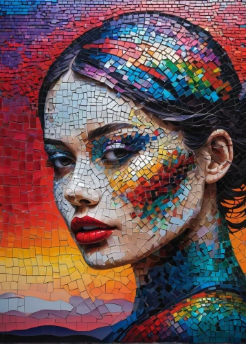 street artist,seni,multicolor faces,flamenca,graffiti,mosaica,gioconda,street artists,graffiti art,head woman,bodypaint,mujer,chevrier,grafitti,popart,pintada,woman's face,bodypainting,mosaic,woman thinking,Photography,Fashion Photography,Fashion Photography 25