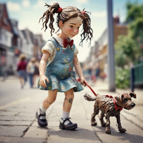 girl with dog,little girl running,little girls walking,pippi,little boy and girl,kids illustration,girl walking away,barkdoll,little girl in wind,arrietty,dollfus,boy and dog,dog illustration,the little girl,bremen town musicians,dog walker,3d art,walking dogs,laika,donsky,Unique,3D,Panoramic