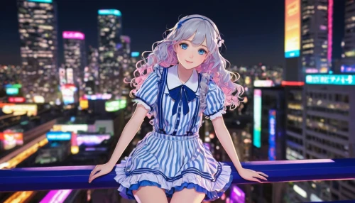 derivable,dressup,mmd,anime 3d,dress doll,akiba,doll dress,cybercity,anime japanese clothing,linq,fashion doll,3d rendered,lavenu,3d background,seiran,nanami,kanon,city trans,minatomirai,cyan,Illustration,Realistic Fantasy,Realistic Fantasy 31