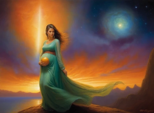 inanna,prophetess,light bearer,star mother,kahlan,ashtar,urantia,markarian,fantasy picture,frigga,thyatira,the pillar of light,eckankar,elohim,asherah,asenath,the prophet mary,northen light,hecate,star of bethlehem,Illustration,Realistic Fantasy,Realistic Fantasy 32