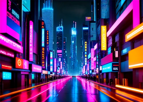 cybercity,shinjuku,colorful city,metropolis,tokyo city,cityscape,tokyo,polara,cyberpunk,cyberscene,neons,synth,neon arrows,city lights,cityzen,neon lights,city highway,fantasy city,futuristic landscape,city at night,Conceptual Art,Sci-Fi,Sci-Fi 26