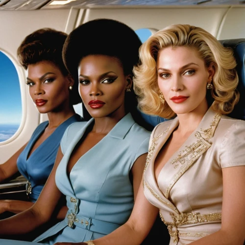 stewardesses,stewardess,passengers,dreamgirls,air new zealand,jetset,beautiful african american women,bombshells,transatlantic,convair,retro women,americanairlines,afro american girls,conair,coven,egyptair,airtran,aerocaribbean,boac,usairways,Photography,General,Commercial